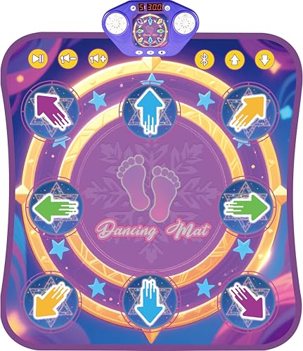 TooLion Dance Mats for Girls 48 Electronic Dance Mats with LED Light Wireless Bluetooth Kids Dance Mat Girls Dance Mat Dancing Mat Music Dance Toy with 3 Game Modes Develops HandEye Coordination - Image 1