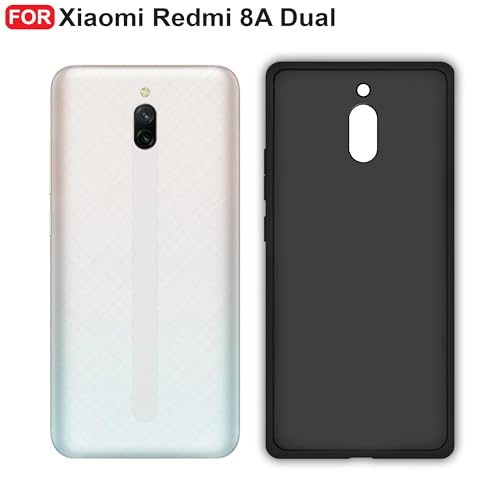 CEDO Back Cover for Redmi 8A / 8A Dual | Camera Bump Protection & Inner Velvet Fabric Lining | Ultra Slim Matte Soft Rubberised Case Cover (Black) - Image 2
