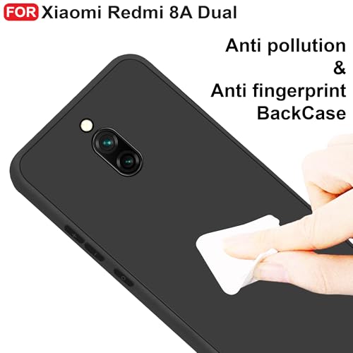 CEDO Back Cover for Redmi 8A / 8A Dual | Camera Bump Protection & Inner Velvet Fabric Lining | Ultra Slim Matte Soft Rubberised Case Cover (Black) - Image 4