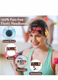 Excefore Sleep Headphones Wireless, Floral Bluetooth Sports Headband with Ultra-Thin HD Stereo Speakers Perfect for Sleeping, Workout, Jogging, Yoga, Insomnia, Air Travel, Meditation  - Image 3