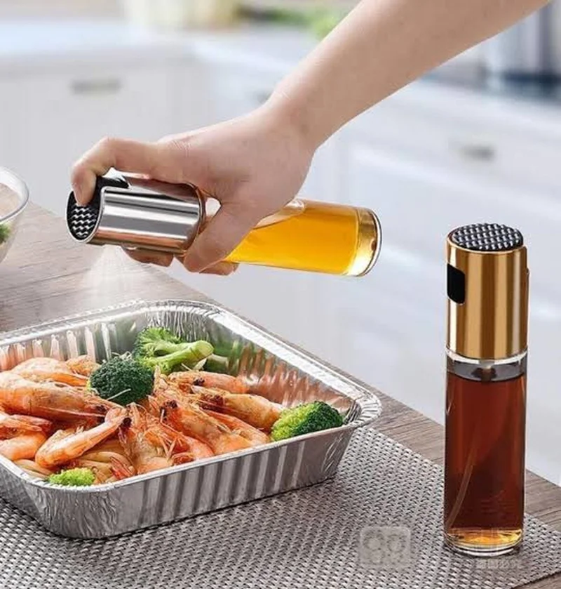 Hane216 Spray Glass Olive Oil Vinegar and Oil Bottle Spray Airfryer Pre-Cooking Oil Pot 100 ml