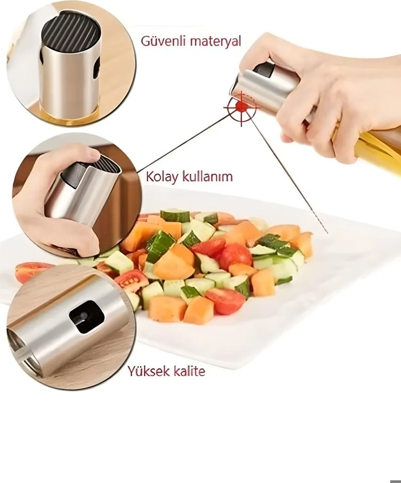Hane216 Spray Glass Olive Oil Vinegar and Oil Bottle Spray Airfryer Pre-Cooking Oil Pot 100 ml