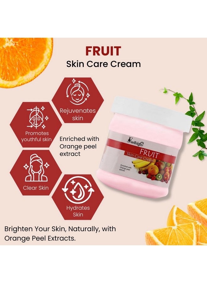 FEELHIGH Combo Fruit Face Cream 500ml with Natural Fruit Extract and Coffee Gel Face Scrub 500ml Pack of 2 for Men and Women - Image 3