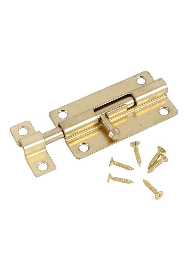 LAWAZIM Sliding Latch Lock - Copper Plated - Barrel Bolt Latch with Screws, Pre-Drilled Holes, Smooth Sliding Mechanism - Ideal for Securing Doors, Gates, Cabinets, Sheds, Fences, Storage Areas  - Image 1