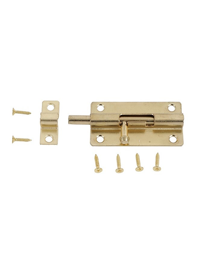 LAWAZIM Sliding Latch Lock - Copper Plated - Barrel Bolt Latch with Screws, Pre-Drilled Holes, Smooth Sliding Mechanism - Ideal for Securing Doors, Gates, Cabinets, Sheds, Fences, Storage Areas  - Image 3