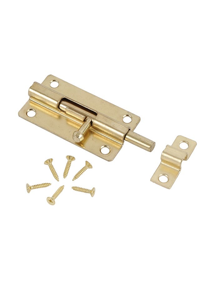 LAWAZIM Sliding Latch Lock - Copper Plated - Barrel Bolt Latch with Screws, Pre-Drilled Holes, Smooth Sliding Mechanism - Ideal for Securing Doors, Gates, Cabinets, Sheds, Fences, Storage Areas  - Image 4