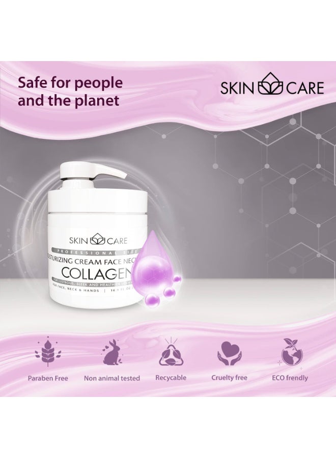 Skin care Skin Care Collagen 3-in-1 Moisturizer Face Cream, Neck and Hands - Treatment for Crepey Texture, Wrinkles and Sagging - Daily Lotion for All Skin Types - 16.9 fl. oz. - Image 5