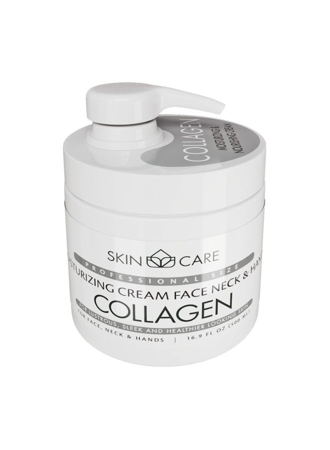 Skin care Skin Care Collagen 3-in-1 Moisturizer Face Cream, Neck and Hands - Treatment for Crepey Texture, Wrinkles and Sagging - Daily Lotion for All Skin Types - 16.9 fl. oz. - Image 1