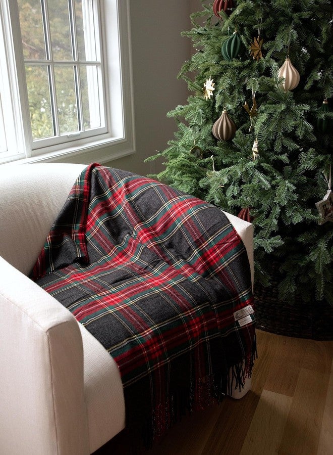 Achillea Oversized Cashmere Feel Scotland Scottish Tartan Plaid Scarf Shawl Wrap Winter Warm 80" x 30" (Stewart Black Tartan) - Image 3