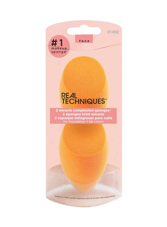 REAL TECHNIQUES 2-Piece Miracle Complexion Sponge-Packaging Vary Orange - Image 1