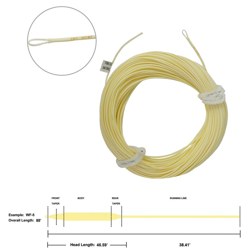Aventik Trout Fly Fishing Line Weight Forward Floating Fly Line with Exposed Loop Easy Line ID(1pcs-Milk,6F) - Image 2