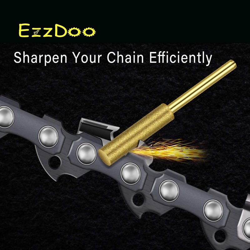 EzzDoo Bits Titanium Coated Diamond Sharpening Wheels - High Hardness 7/32 chainsaw files for Electric Chainsaw Sharpener. 8 pcs. (7/32'', 5.5mm) - Image 5