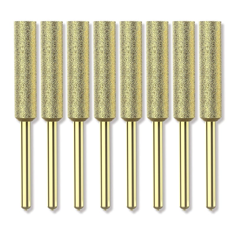 EzzDoo Bits Titanium Coated Diamond Sharpening Wheels - High Hardness 7/32 chainsaw files for Electric Chainsaw Sharpener. 8 pcs. (7/32'', 5.5mm) - Image 1