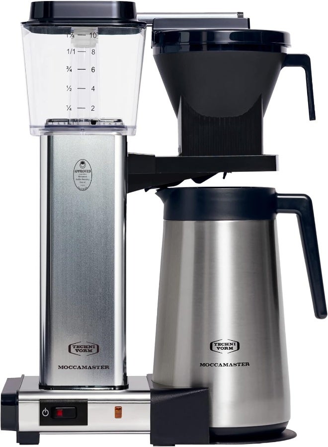 Moccamaster KBGT Coffee Brewer: Filter Coffee Maker with Stainless Steel Insulated Thermal Carafe – 1.25 Lt – Polished Silver  - Image 1