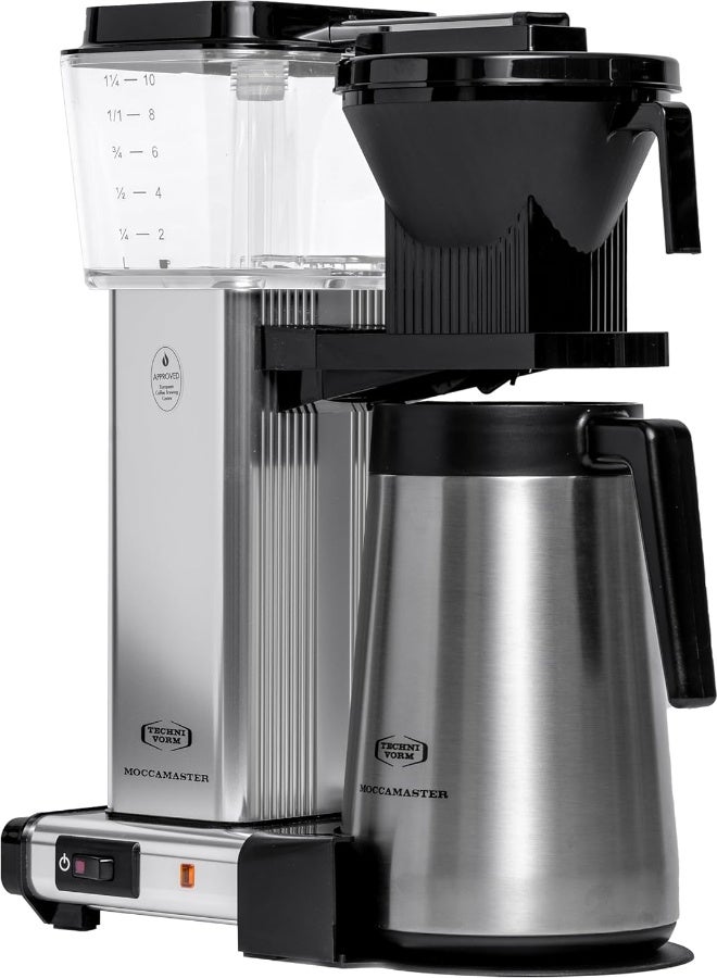 Moccamaster KBGT Coffee Brewer: Filter Coffee Maker with Stainless Steel Insulated Thermal Carafe – 1.25 Lt – Polished Silver  - Image 3