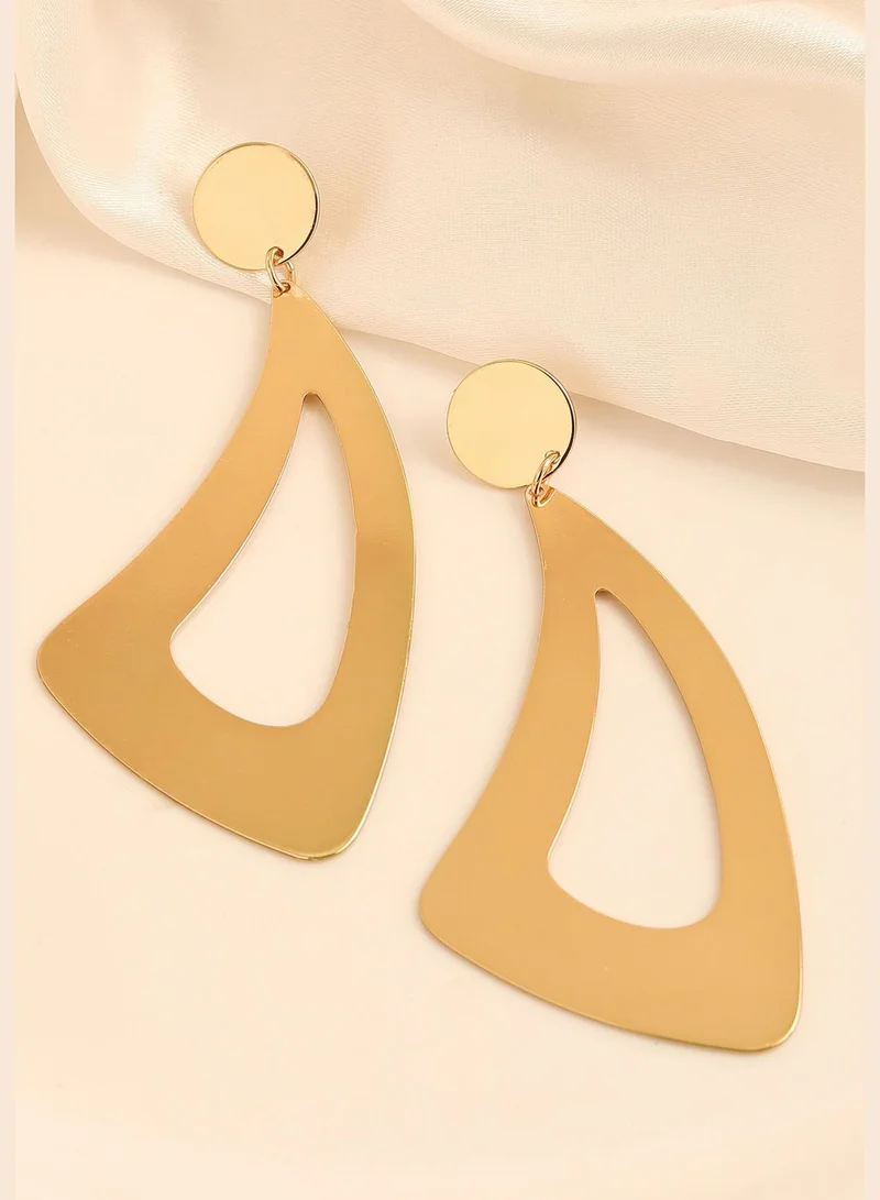 SOHI Gold Plated Party Designer Drop Earring For Women