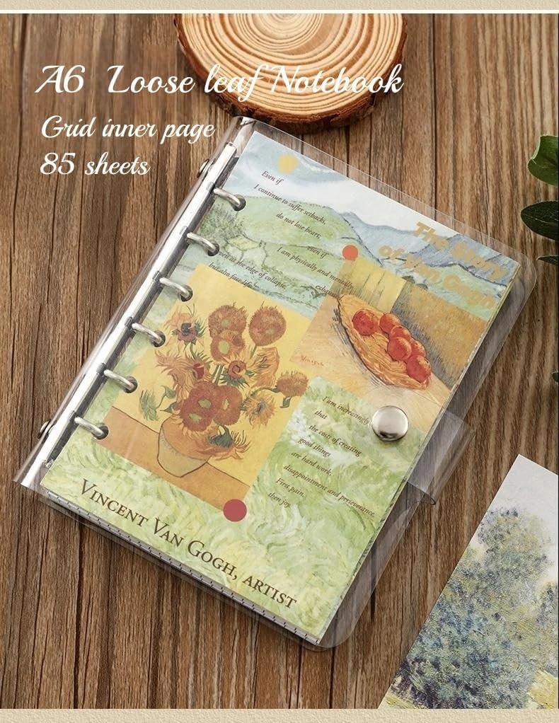 GLADBACK (346Pcs) Paper Junk Journal & Scrapbook Kit with Creative Decor Journaling Supplies, Stationery, Stickers, A6 Grid Notebook with Graph Ruled Page Gift for Girl (Yellow Scrapbook) - Image 4