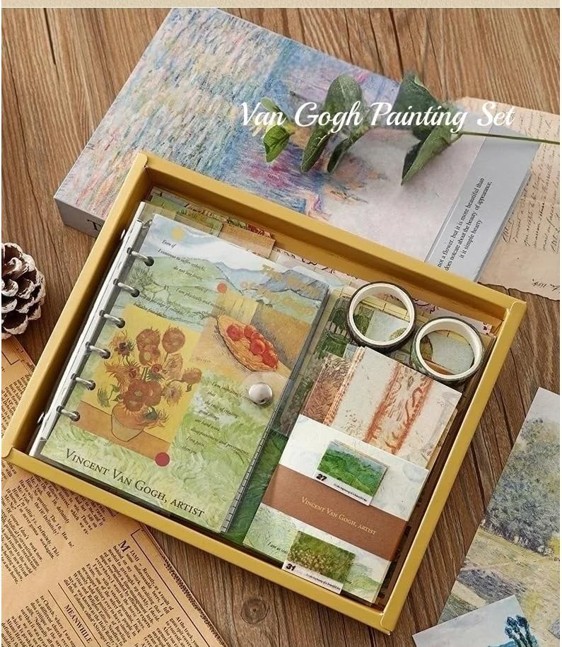 GLADBACK (346Pcs) Paper Junk Journal & Scrapbook Kit with Creative Decor Journaling Supplies, Stationery, Stickers, A6 Grid Notebook with Graph Ruled Page Gift for Girl (Yellow Scrapbook) - Image 2