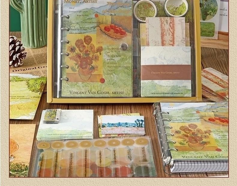 GLADBACK (346Pcs) Paper Junk Journal & Scrapbook Kit with Creative Decor Journaling Supplies, Stationery, Stickers, A6 Grid Notebook with Graph Ruled Page Gift for Girl (Yellow Scrapbook) - Image 3