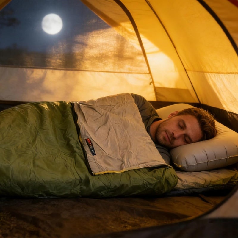 Backpacking Sleeping Bag for Adults, 74.8 X 29.5 in, Lightweight Sleeping Bag, Portable and Machine Washable - Image 3