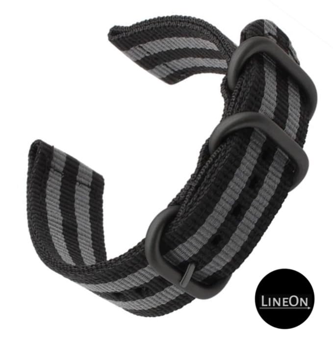 Lineon 22mm Nylon Quick Release Watch Strap, Premium Two Way NATO STYLE, Matte Finish, Compitable with Titan, Casio, Sonata, Fossil, Noise, Firebolt, and Any 22mm Watch (Tool Include) - Image 3