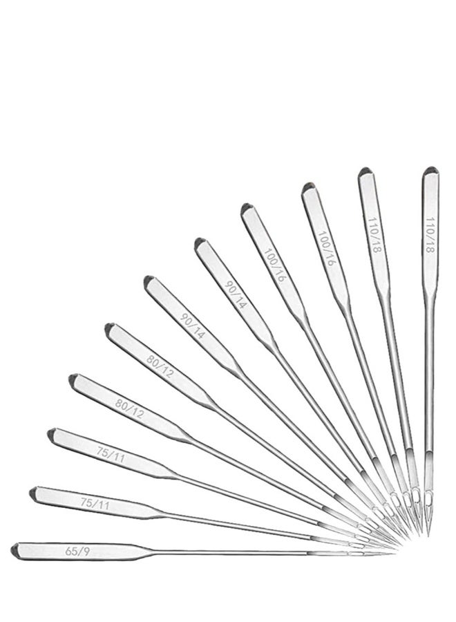 Universal Sewing Machine Needles Set - 60 Heavy Duty Ballpoint Needles for Denim, Leather, and Jersey - Essential Sewing Accessories for All Machines - Image 1
