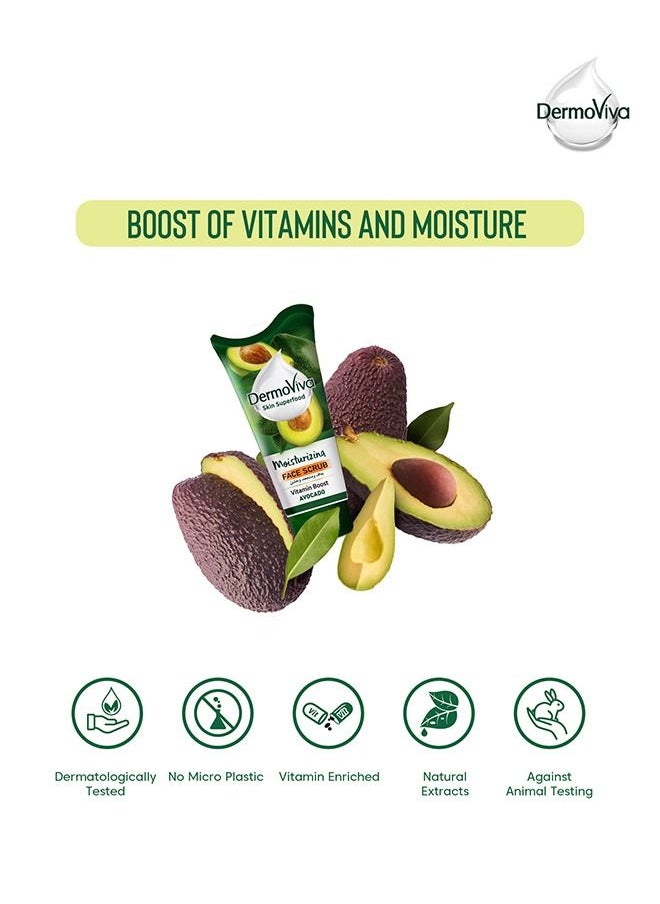 Dermoviva Moisturizing Face Scrub Vitamin Boost Avocado Effectively Removes Impurities from your Skin -150ml