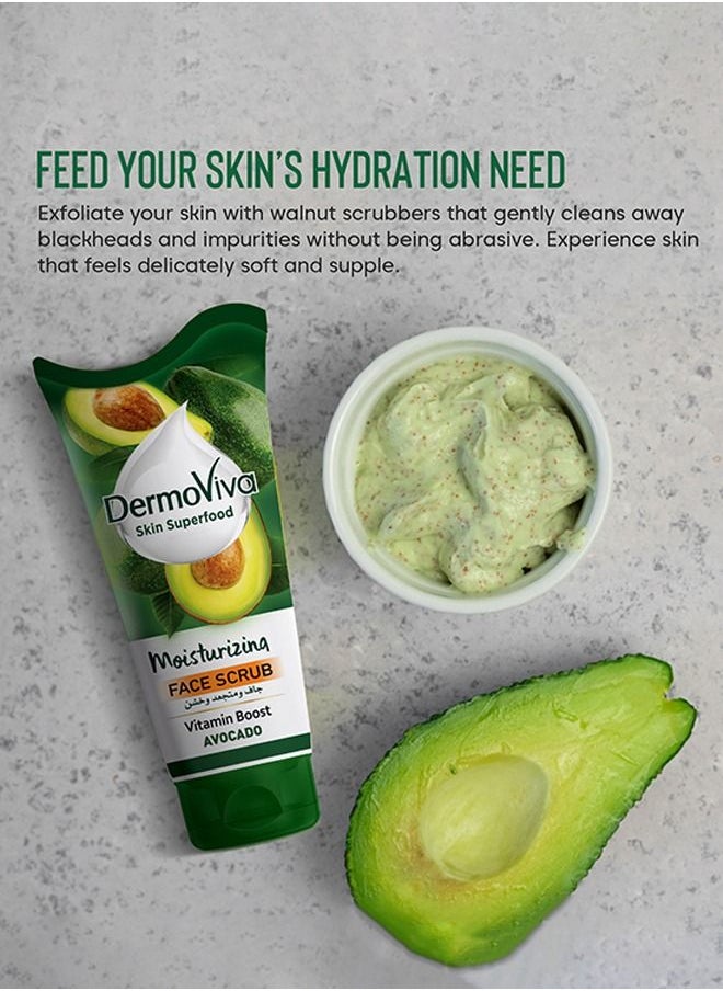 Dermoviva Moisturizing Face Scrub Vitamin Boost Avocado Effectively Removes Impurities from your Skin -150ml