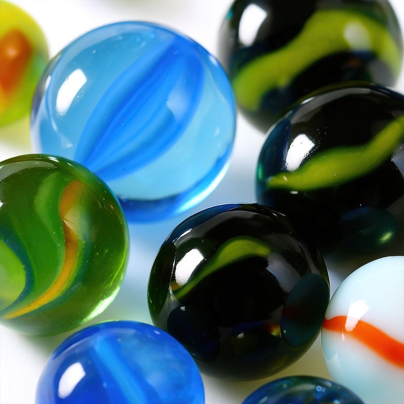 POPLAY Colorful Glass Marbles, 0.6inch Marbles Bulk for Kids Marble Games,DIY and Home Decoration - Image 5