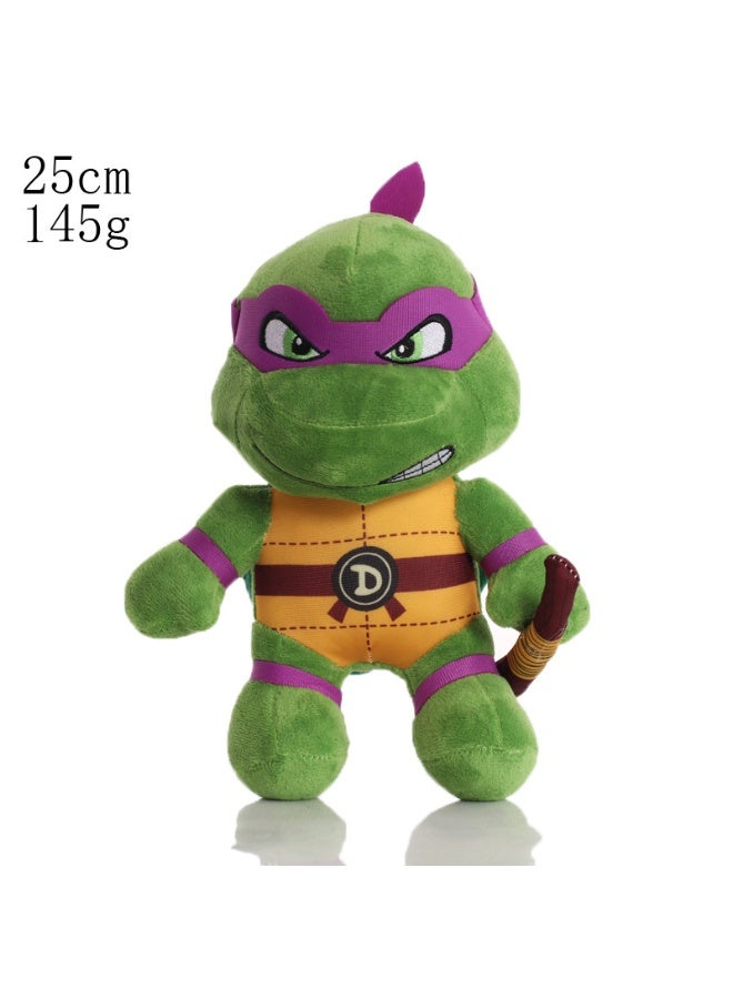 Teenage Mutant Ninja Turtles 25cm Adorably Cuddly Q - version Purple - Eyed - Masked Ninja Turtle Plush Toy - A Premier Birthday Gift and All - Around Decor for Bedroom, Living Room, Desk & Office, Doubling as a Stress - Busting Companion - Image 1