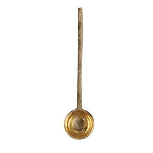 SHIV HOME WORLD Pure Brass Ladle Cooking and Serving Spoon Heavy Guage Brass Ladle  - Image 3