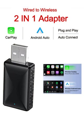 Wireless Carplay Android Auto 2in1, Wireless Adapter Smart Dongle WifiBluetooth, Wired Type-C/USB Adapter, 5Ghz WiFi Fast Auto Connect PlugPlay OTA Upgrade - pzsku/ZCE0D28E6AEF953BD73EBZ/45/1747452970/b8d5856e-d574-4727-a9cc-448926a84364