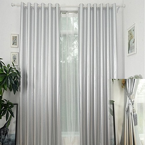 David accessories Blackout Drapery Shade Fabric Black and Silver 100 Percent Shading Light Waterproof Sunshade Cloth Light Weight (6Yards) - Image 3