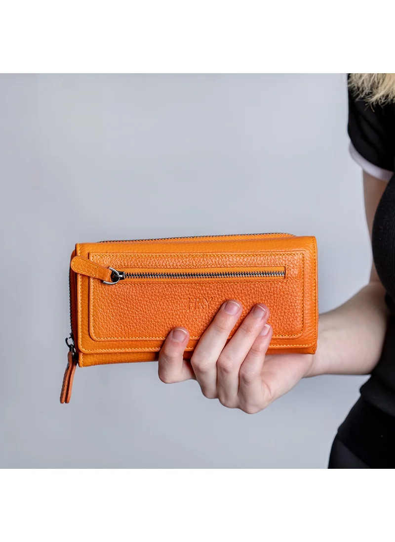 HKY 3623 Genuine Leather Large Size Women's Wallet