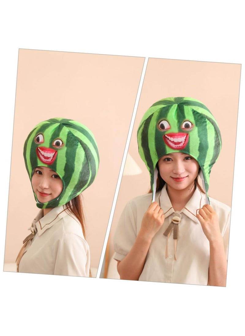 CMGTYYD - Hat Funny Fruit Headwear, Cosplay Cap One Size Strawberry Cap Plush Fun Fruit Hats Carnival Head Cover for Carnival Cosplay Dress Up Supply Party Supplies - Image 1
