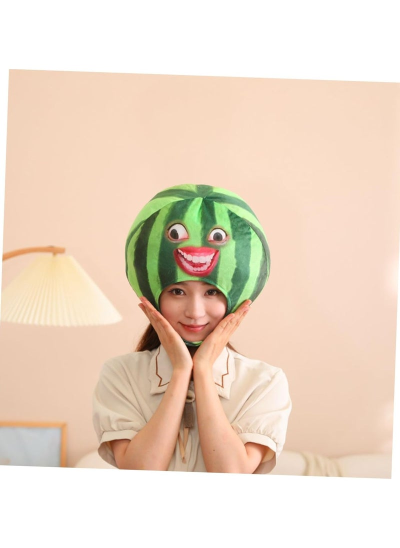 CMGTYYD - Hat Funny Fruit Headwear, Cosplay Cap One Size Strawberry Cap Plush Fun Fruit Hats Carnival Head Cover for Carnival Cosplay Dress Up Supply Party Supplies - Image 1