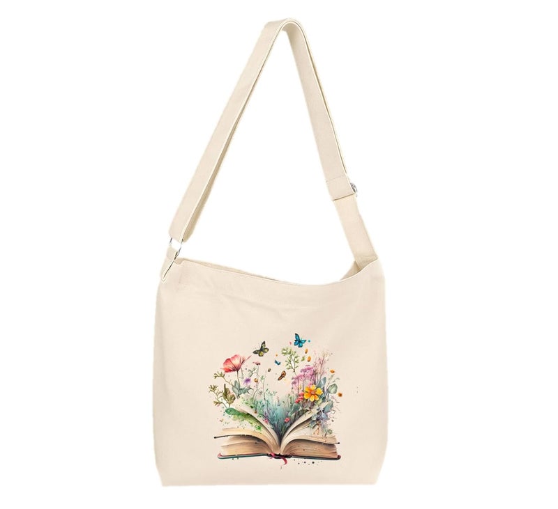 Lify Women's Retro Large Size Canvas Shoulder Bag Hobo Crossbody Handbag Casual Tote - 1 Piece - Image 1