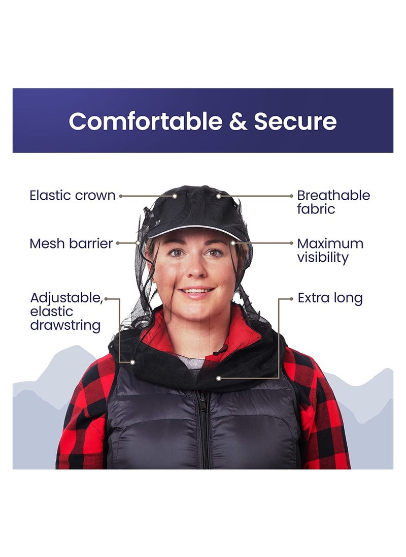 SYOSI - 4pcs High Quality Mosquito Net Net Insect Mask, Soft and Durable Fly Net for Camping Hiking Fishing Outdoor Activities - Image 1