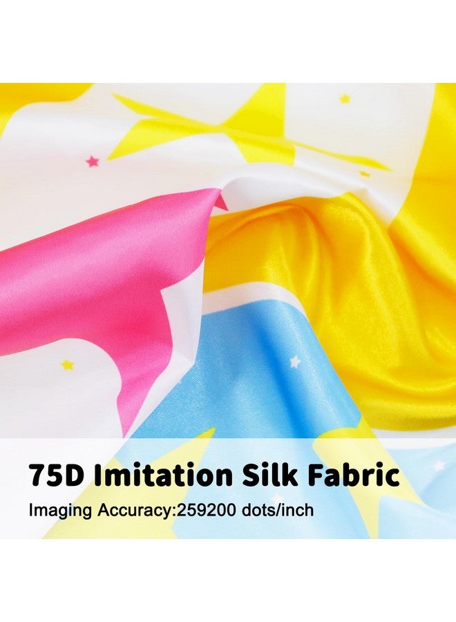 iROLEWIN Star Superhero-Costumes-Cape and Mask for Kids Girls Boys Super Hero Party Gifts Toys as Halloween Dress Up with Bracelets (Rose) - Image 4