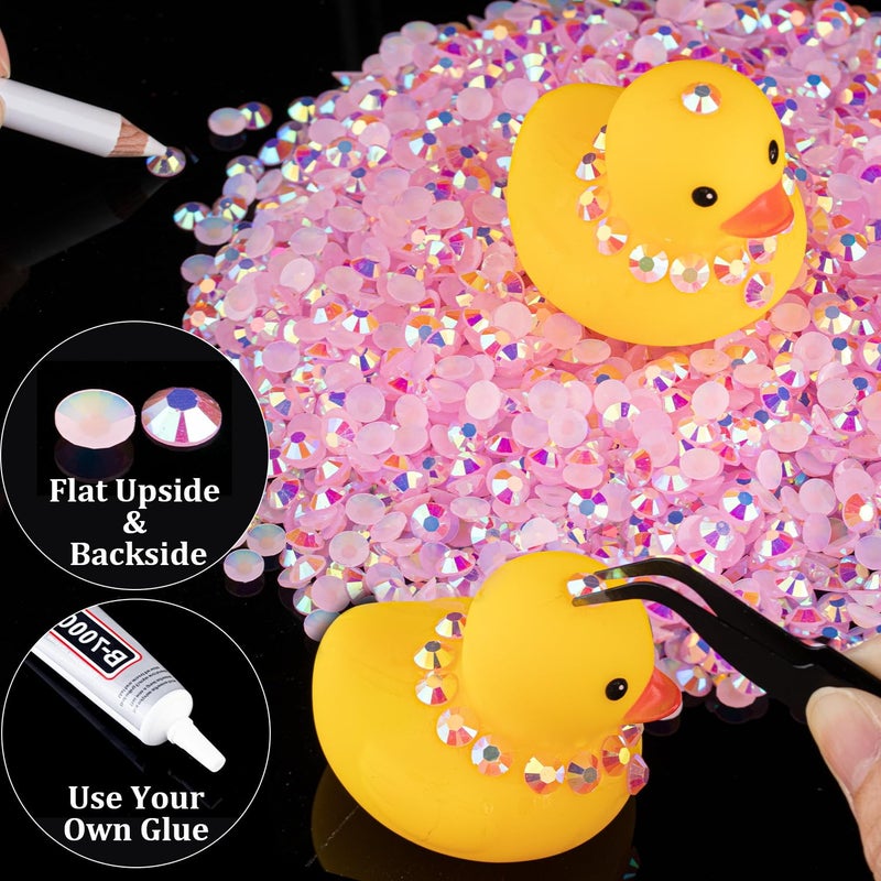 BELLEBOOST 8000pcs 3mm Resin Rhinestones Bulk, Light Pink AB Flatback Round Jelly Rhinestones Bedazzling Non Hotfix Crystal Gems Large Quantity Wholesale for DIY Crafts Clothes Tumblers Face Makeup Manicure - Image 5