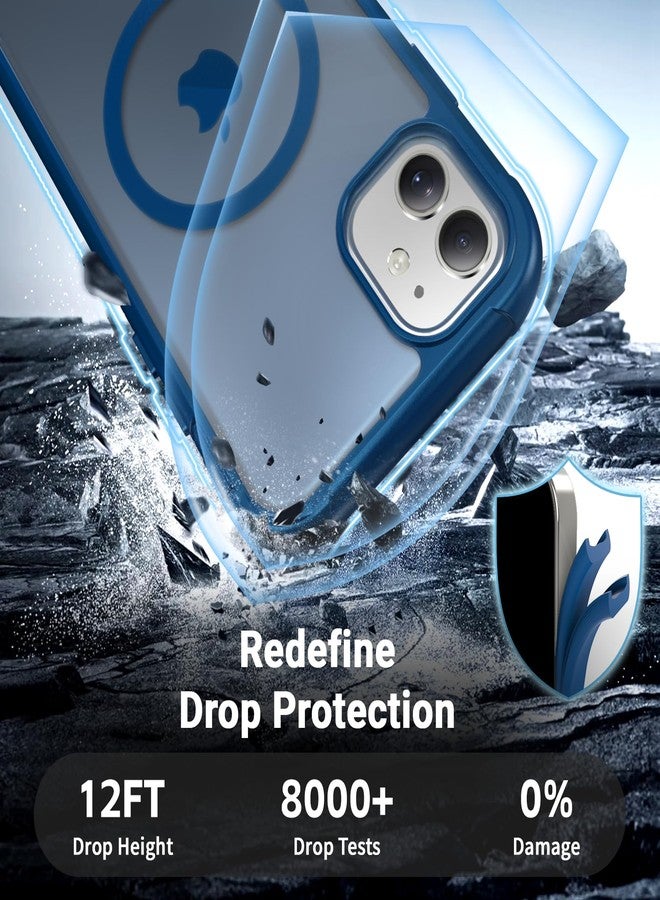 jaroco for iPhone 11 case, [Compatible with MagSafe][Military Grade Drop Protection][Heavy Duty Protection][Non-Slip][Shockproof] with 2-Layer Durable Bumper Phone Case 6.1''-Deep Blue - Image 3