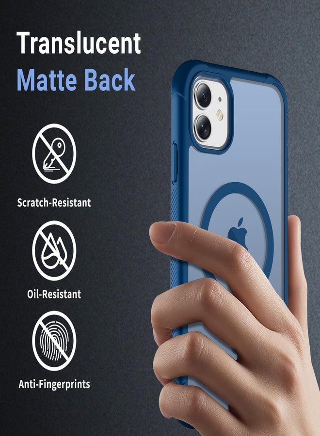 jaroco for iPhone 11 case, [Compatible with MagSafe][Military Grade Drop Protection][Heavy Duty Protection][Non-Slip][Shockproof] with 2-Layer Durable Bumper Phone Case 6.1''-Deep Blue - Image 5