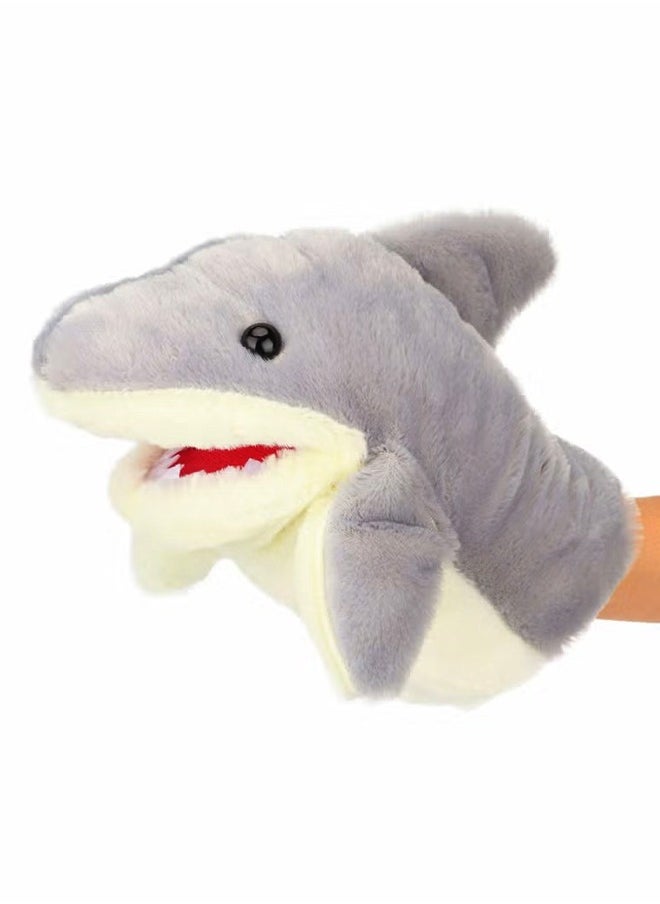 HY Cute Plush Shark Hand Puppet Shark Puppets Toys, Kids Hand Puppets Plush Shark Toys Soft Shark Gloves Figure  - Image 1