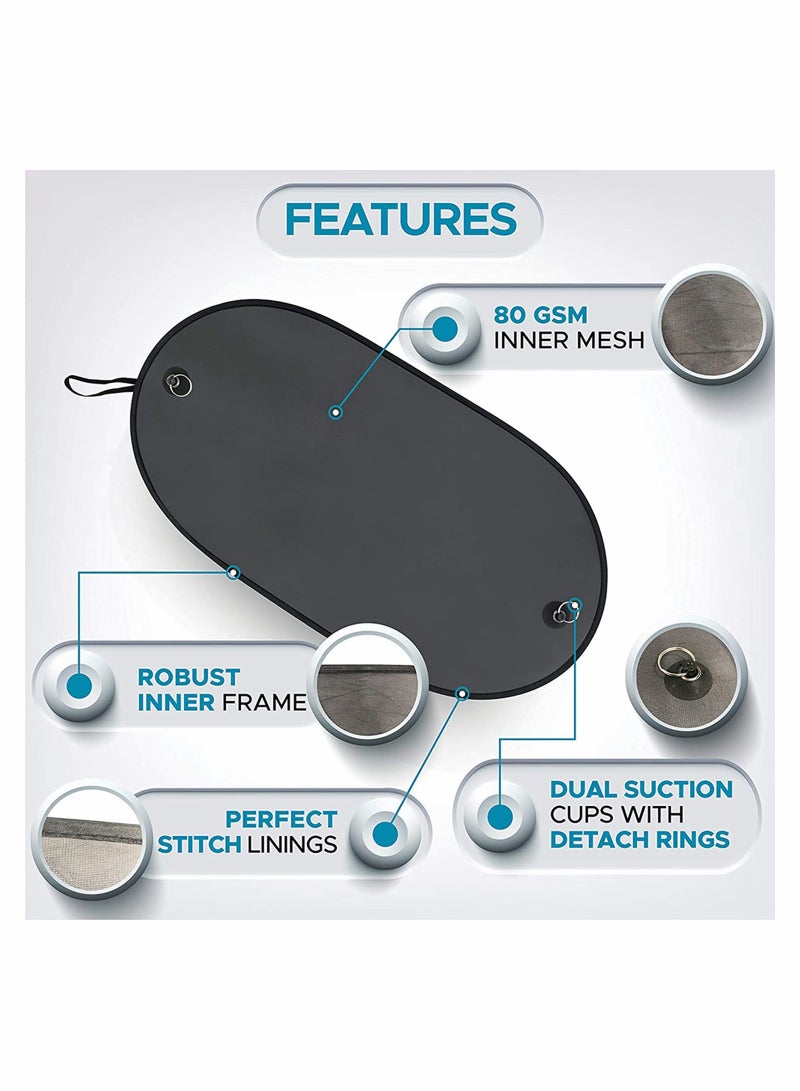 KASTWAVE Car Window Shade Car Rear Windshield Sunshade, Screen Mesh Cover | Universal Mesh Back Window Visor with Suction Cup | UV/Sun/Glare Protection for Baby Fit for Car/SUV (40" x 20") - Image 3