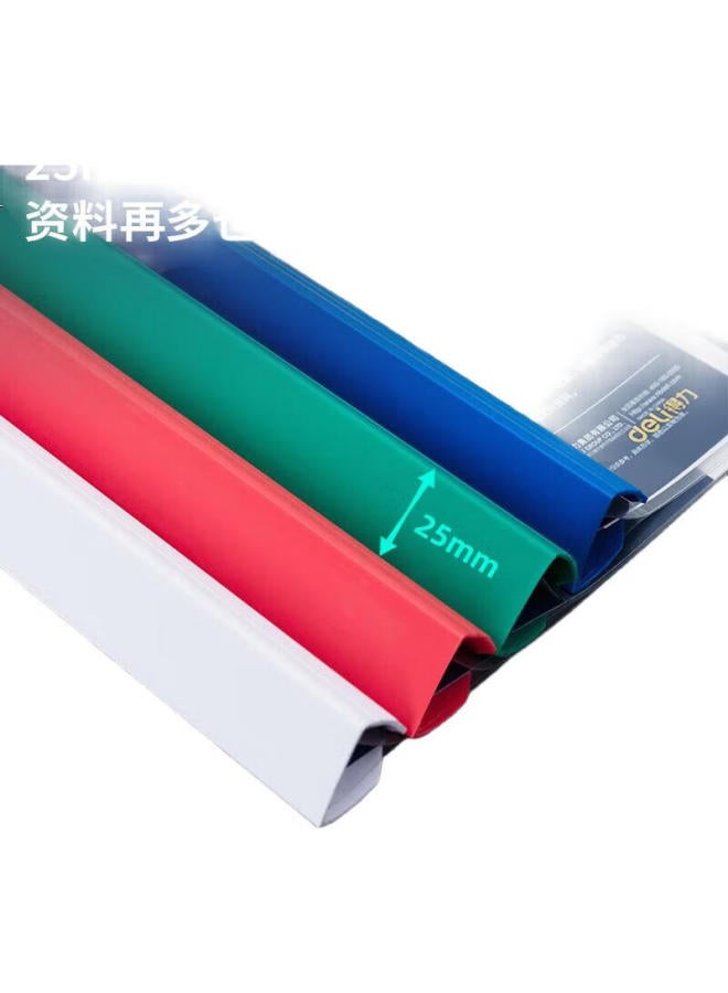 Deli 5 A4 Colorful Transparent Lever Arch Files/Slide Bar Files/Report Files/Document Folders, 25Mm Wide Spine, Resume And Document Folders, 63102 Random Color - Image 2