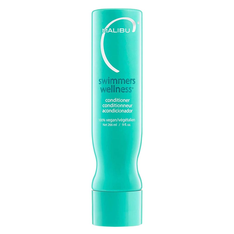 Malibu C Swimmers Wellness Conditioner - Moisturizing Conditioner for Swimmers to Combat Dry, Brittle Hair - Restores Texture Affected by Pool Elements - Sulfate Free Hair Care (9 oz) - Image 1
