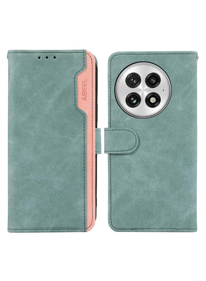 اس-توب جراب هاتف OnePlus 13 من ABEEL مصنوع من الجلد المغناطيسي RFID بلون موحد - Image 1