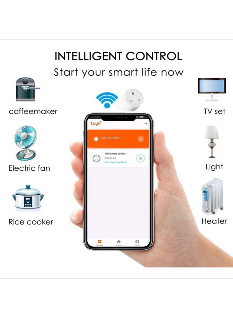 1PCS Smart Wifi Plug Socket for Home Automation iOS Android App Remote Control Works with Amazon Alexa Echo Google Home Assistant IFTTT Compatible - Image 2