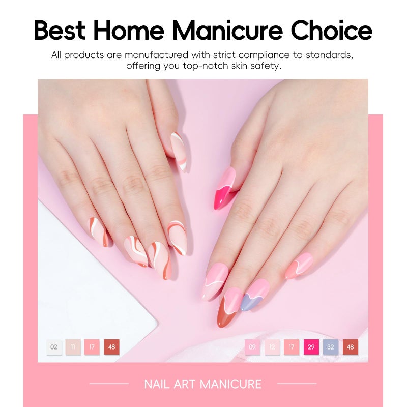 PEACECOLOR 53PC Gel Nail Polish Kit with U V Light and Drill 35 Colors Soak Off Gel Polish with Matte Glitter Glossy Top Base Coat Art Manicure Complete Nail Polish Kit Gifts for Women - Image 3