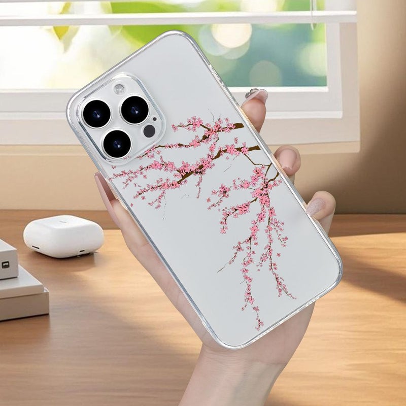 Phone Case 1pc Mixed Color 1 Chinese Elegant Plum Branch Pattern Protective Cover TPU Anti Fall Shockproof Phone Case Compatible With Apple Iphone 11 Pro - Image 2